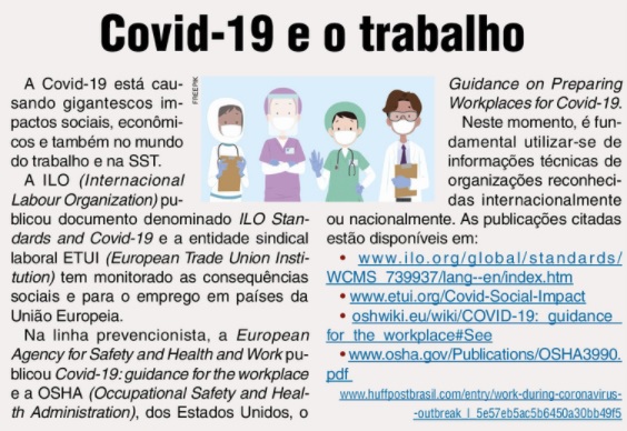 COVID 19 E O TRABALHO